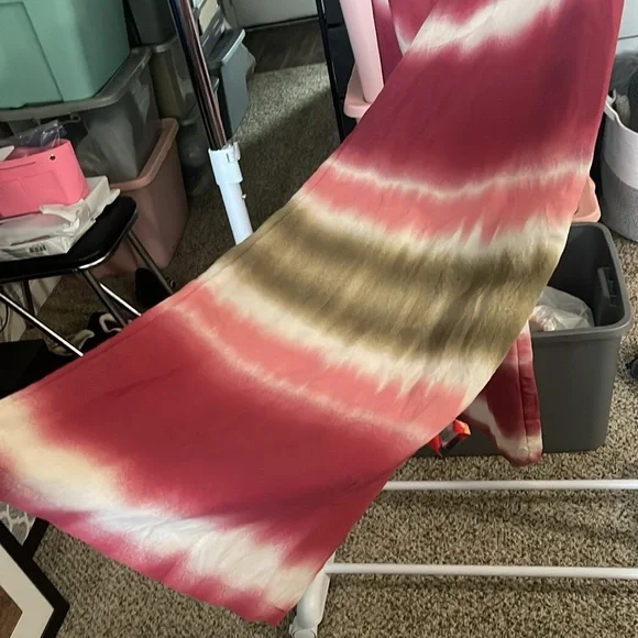 NWT ZARA TIE-DYE Wrinkle Design SZ L Wide Leg Pant with Front Drape Side Zip. - Picture 5 of 9